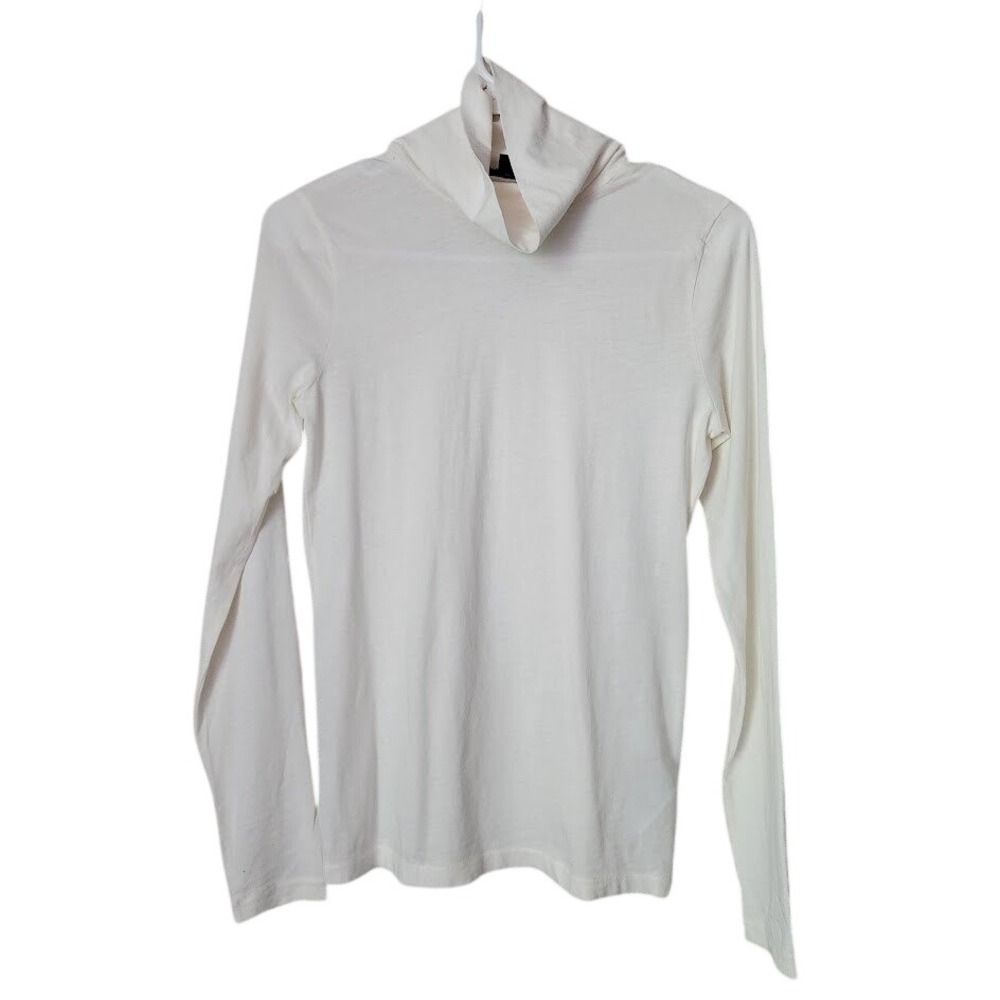 J.CREW Classic Tissue Turtleneck Shirt Cream Off White Layering Tee LOT OF 2 XS
